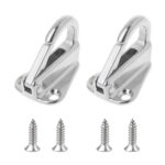 Gancho para guardabarros de yate de acero inoxidable 316, 2 uds., con 2 tornillos de 3,9x13