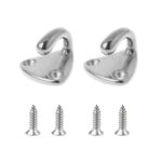 3 ganchos para guardabarros de yate de acero inoxidable 316 con 2 tornillos de 2,9 x 13
