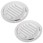 2 paneles de ventilación redondos de acero inoxidable 316 de 4 pulgadas.