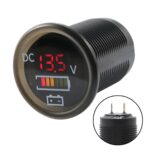 Medidor de batería de coche/barco de 12/24V, medidor de voltaje y electricidad de 5-30V