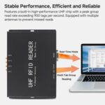 4-Channel UHF RFID Reader Writer, MODBUS Passive Temperature Sensor Reader for Electric Power Monitoring, RFID Reader - Imagen 3