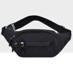 Bolsillos multifunción de color puro Bolsa impermeable para el pecho Cintura Crossbody Bolsa deportiva