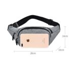 Bolsillos multifunción de color puro Bolsa impermeable para el pecho Cintura Crossbody Bolsa deportiva - Imagen 5
