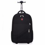 18 pulgadas Barra de tracción Doble Hombros Mochila escolar Libro Mochila Bolsa de viaje de negocios, 18 inch - Imagen 2