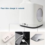 Luz de ajuste de 3 velocidades con Control táctil de 10W, lámpara de mesa con protección ocular regulable, luz nocturna de color con portalápices y despertador - Imagen 5