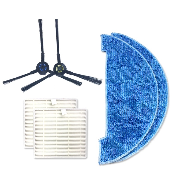 ZY17590155.jpg XI273 1 par I258 cepillo lateral + 2 uds I206 filtro + I262 trapo de limpieza para ILIFE V8S - Imagen 1
