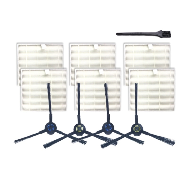 ZY17596245.jpg XI284 2 pares de cepillos laterales I258 + 6 filtros PCS I206 + cepillo negro pequeño G101 para ILIFE V8S - Imagen 1