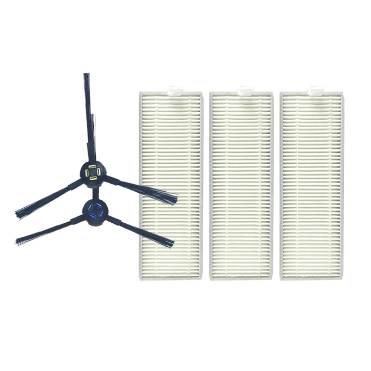 ZY17597137.jpg XI285 1 par de cepillos laterales I258 + 3 filtros PCS I206 para ILIFE X800 / A7 / A9 / X787 / X785 - Imagen 1