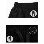 Pantalones de secado rápido elásticos de ocio de fitness de dos piezas falsos, S - Imagen 5