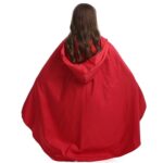 Caperucita Roja Padre Hijo Cuento de hadas Drama Rendimiento Disfraz Caperucita Roja Vestido Little Maid Two Dress Disfraz de Halloween (Color:Cape + Maid Size:L), L - Imagen 4