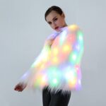 Disfraces de Cosplay Disfraces de Navidad y Noche de Halloween Luces de colores LED Mostrar ropa (Color: Blanco con tamaño de luz: XXXXL), M