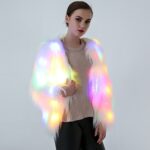 Disfraces de Cosplay Disfraces de Navidad y Noche de Halloween Luces de colores LED Mostrar ropa (Color: Blanco con tamaño de luz: XXXXL), L - Imagen 2