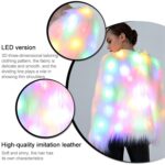 Disfraces de Cosplay Disfraces de Navidad y Noche de Halloween Luces de colores LED Mostrar ropa (Color: Blanco con tamaño de luz: XXXXL), L - Imagen 4