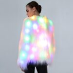 Disfraces de Cosplay Disfraces de Navidad y Noche de Halloween Luces de colores LED Mostrar ropa (Color: Blanco con tamaño de luz: XXXXL), XL - Imagen 3