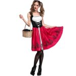Disfraz de Caperucita Roja para adultos Cosplay, XXL - Imagen 3