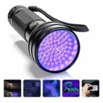 Linterna LED UV de 51 LED 395 nm, soporte para detección de orina de mascotas