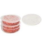 Molde para hamburguesa de pastel de carne a presión con revestimiento antiadherente de aleación de aluminio de grado alimenticio para el hogar con 40 piezas de papel de silicona - Imagen 5