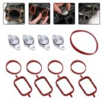 Kit de reparación de eliminación de junta de aluminio de entrada de aire con aleta giratoria de coche de 4x22mm, 22mm(Black)