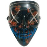 Máscara de luminiscencia LED de boca con costura facial para fiesta de Halloween - Imagen 2