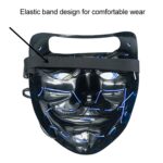 Máscara de luminiscencia LED de boca con costura facial para fiesta de Halloween - Imagen 4