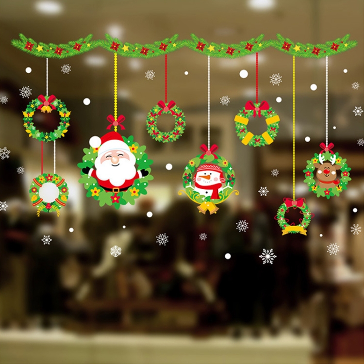 EDA00089301A.jpg Decoración de la etiqueta engomada de la pared del festival de Navidad extraíble de la puerta de cristal de la ventana - Imagen 1