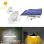 2 en 1 Luz solar Paisaje Patio Corredor Iluminación 32-LED Lámpara de araña retro, White Light