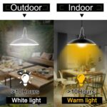 2 en 1 Luz solar Paisaje Patio Corredor Iluminación 32-LED Lámpara de araña retro, Warm Light - Imagen 5