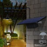2 en 1 Luz solar Paisaje Patio Corredor Iluminación 32-LED Lámpara de araña retro, Warm Light - Imagen 7