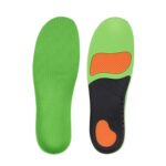 1 par 068 deportes correcto masaje a prueba de golpes arco de pie plano apoyo plantilla zapato-pad, 068 S (Green Orange Mesh Cloth)