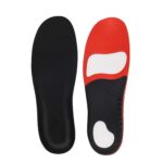 1 par 068 deportes correcto masaje a prueba de golpes arco de pie plano apoyo plantilla zapato-pad, 068 S (Red White)