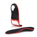 1 par 068 deportes correcto masaje a prueba de golpes arco de pie plano apoyo plantilla zapato-pad, 068 S (Red White) - Imagen 2