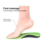 1 par 068 deportes correcto masaje a prueba de golpes arco de pie plano apoyo plantilla zapato-pad, 068 XL (Green Orange Mesh Cloth) - Imagen 6