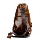 Bolso de pecho de cuero para hombre Bolso de hombro retro - Imagen 2