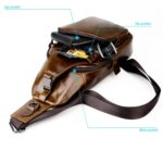 Bolso de pecho de cuero para hombre Bolso de hombro retro - Imagen 5