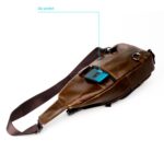 Bolso de pecho de cuero para hombre Bolso de hombro retro - Imagen 7