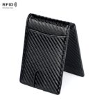 Cartera de hombre de cuero antirrobo RFID