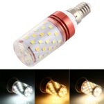 Bombilla de maíz de atenuación de tres colores SMD 2835, E14 12W 500LM 60LEDs