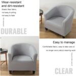 Funda de sofá con estampado de semicírculo único todo incluido elástico, Grey - Imagen 3