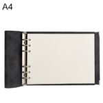 Cuaderno A4 de hojas sueltas de piel sintética con cuadrícula, Blank Inner Core