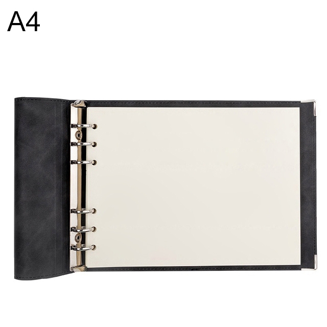 EDA001849802A.jpg Cuaderno A4 de hojas sueltas de piel sintética con cuadrícula, Blank Inner Core - Imagen 1