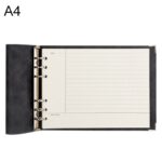 Cuaderno A4 de hojas sueltas de piel sintética con cuadrícula, Cornell Horizontal Wire Inner Core
