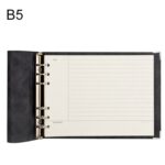 Cuaderno de cuadrícula de hojas sueltas de piel sintética B5, Cornell Horizontal Wire Inner Core
