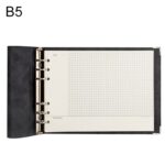 Cuaderno de cuadrícula de hojas sueltas de piel sintética B5, Cornell Checkered Core