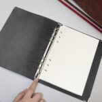 Cuaderno A5 de hojas sueltas de piel sintética con cuadrícula, Checkered Core