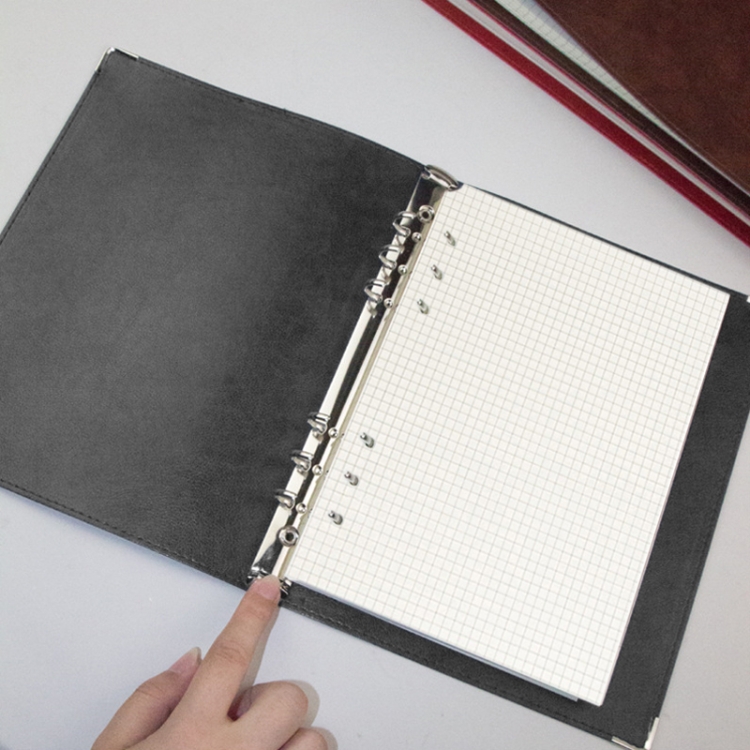 EDA001850301A.jpg Cuaderno A5 de hojas sueltas de piel sintética con cuadrícula, Checkered Core - Imagen 1