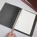 Cuaderno A5 de hojas sueltas de piel sintética con cuadrícula, Blank Inner Core