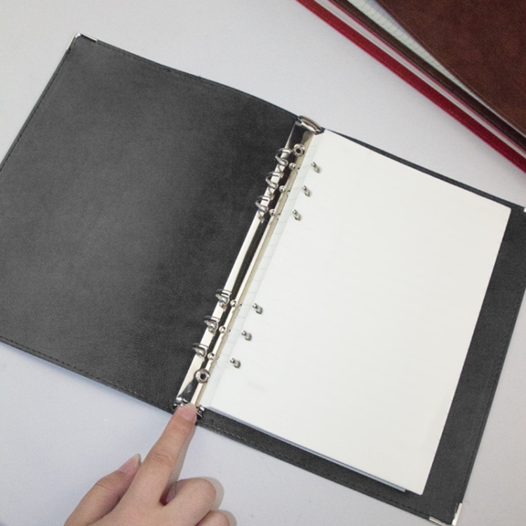 EDA001850302A.jpg Cuaderno A5 de hojas sueltas de piel sintética con cuadrícula, Blank Inner Core - Imagen 1