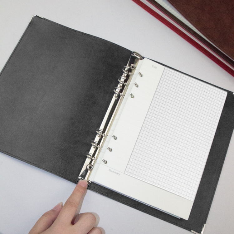 EDA001850304A.jpg Cuaderno A5 de hojas sueltas de piel sintética con cuadrícula, Cornell Checkered Core - Imagen 1