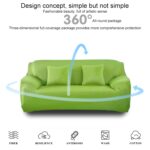 Funda de sofá antideslizante de cobertura total elástica de color sólido Four Seasons - Imagen 3