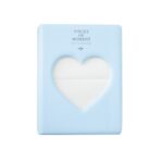 Hueco corazón 64 bolsillos foto libro álbum titular de la tarjeta de nombre para Fujifilm Instax Mini 8/7s/70/25/50s/90, Hollow Heart 64 Pockets Sky Blue